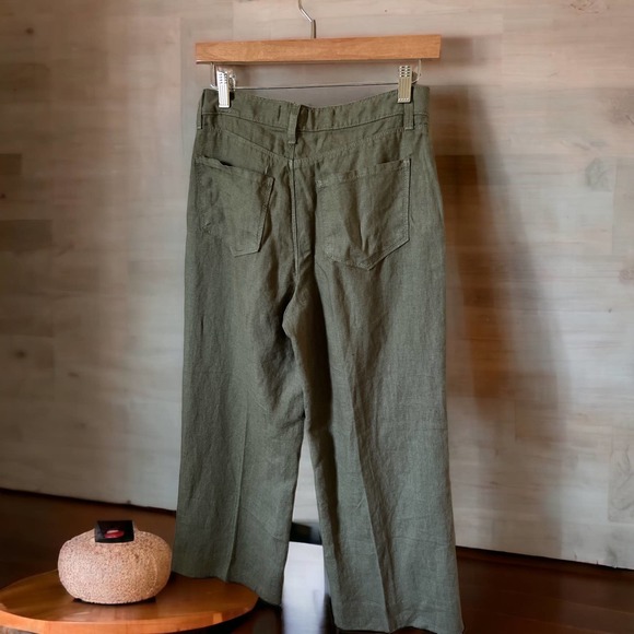 L'agence Women's High Waisted Pants - Green - Picture 3 of 3